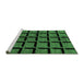 Sideview of Machine Washable Abstract Emerald Green Modern Area Rugs, wshabs1691emgrn