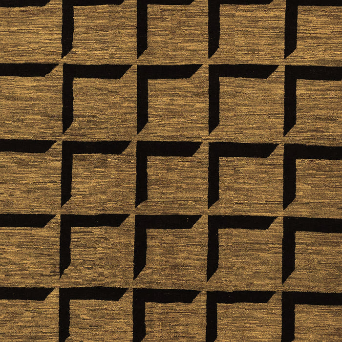 Machine Washable Abstract Brown Modern Rug, wshabs1691brn