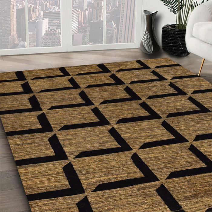 Machine Washable Abstract Night Red Rug in a Family Room, wshabs1691