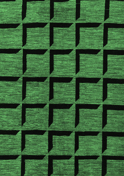 Abstract Emerald Green Modern Rug, abs1691emgrn