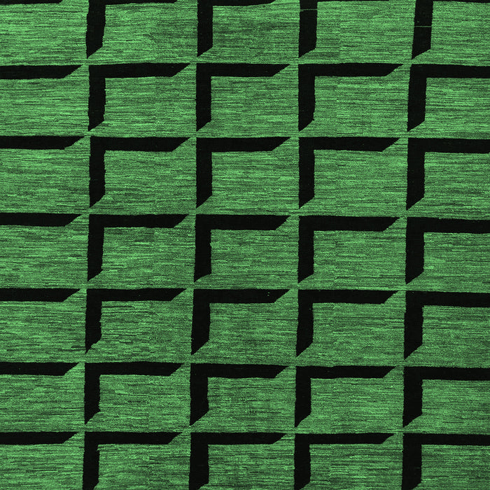 Square Abstract Emerald Green Modern Rug, abs1691emgrn