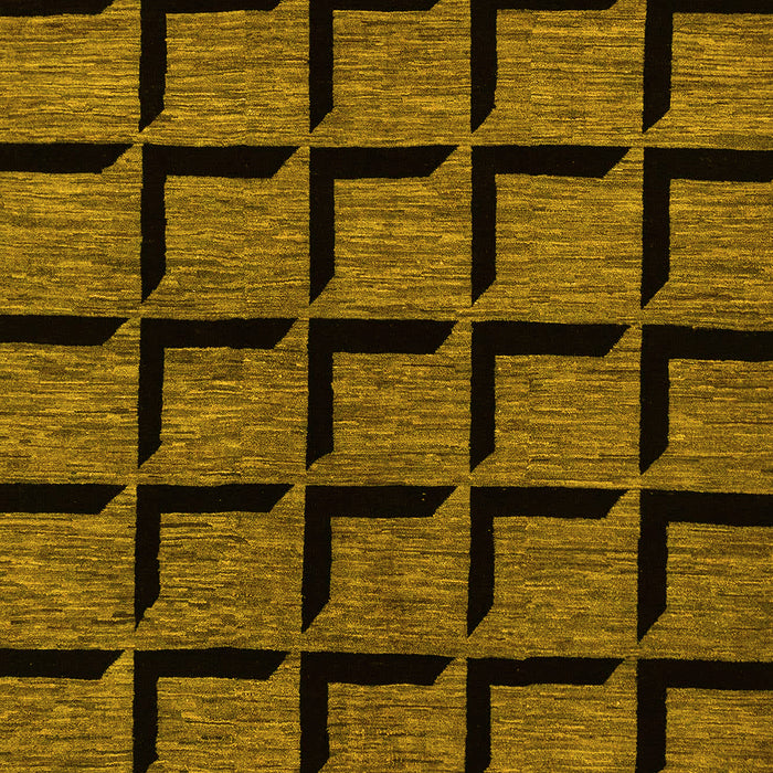 Abstract Yellow Modern Rug, abs1691yw