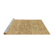 Sideview of Machine Washable Abstract Cinnamon Brown Rug, wshabs1692