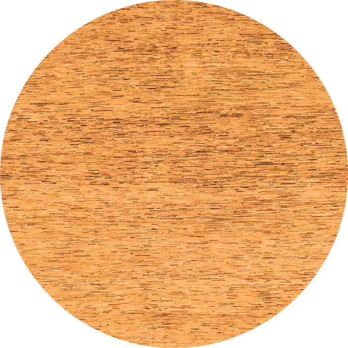Round Abstract Orange Modern Rug, abs1692org