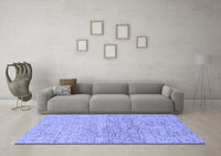 Machine Washable Abstract Blue Modern Rug, wshabs1692blu