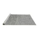 Sideview of Machine Washable Abstract Gray Modern Rug, wshabs1692gry