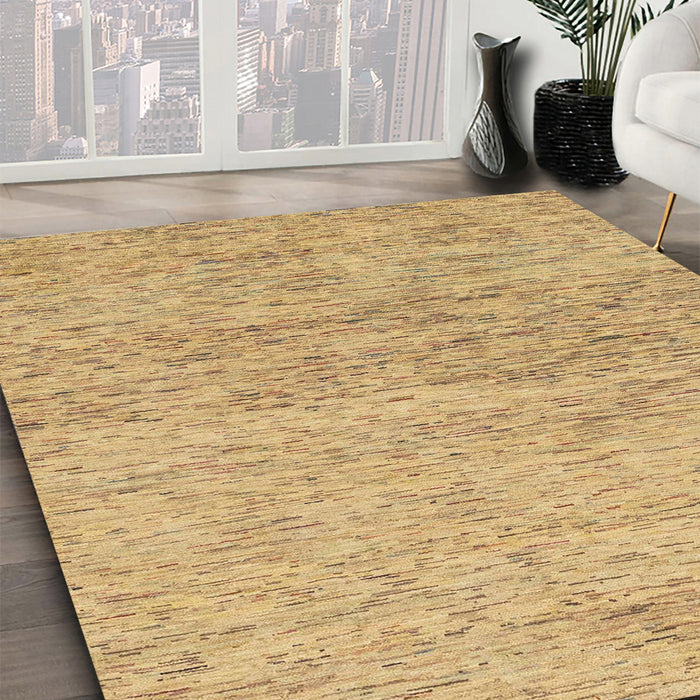 Abstract Cinnamon Brown Modern Rug in Family Room, abs1692