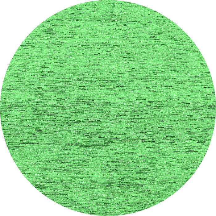 Round Abstract Emerald Green Modern Rug, abs1692emgrn