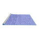 Sideview of Machine Washable Abstract Blue Modern Rug, wshabs1692blu