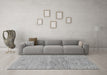 Machine Washable Abstract Gray Modern Rug in a Living Room,, wshabs1692gry