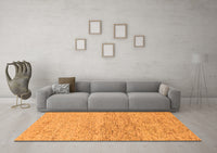 Machine Washable Abstract Orange Modern Rug, wshabs1692org