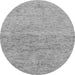 Round Machine Washable Abstract Gray Modern Rug, wshabs1692gry