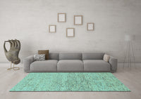 Machine Washable Abstract Light Blue Modern Rug, wshabs1692lblu