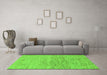 Machine Washable Abstract Green Modern Area Rugs in a Living Room,, wshabs1692grn