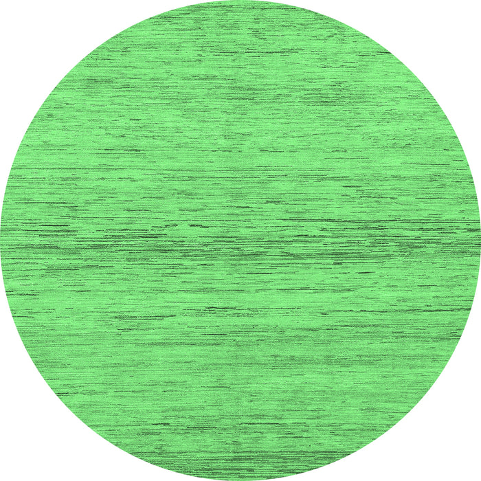 Round Abstract Emerald Green Modern Rug, abs1693emgrn