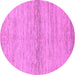 Round Abstract Purple Modern Rug, abs1693pur