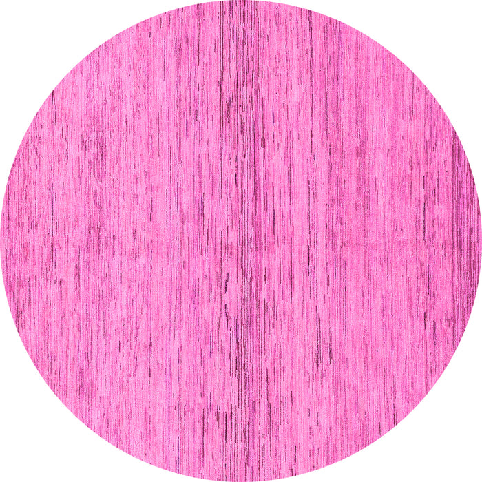 Round Abstract Pink Modern Rug, abs1693pnk