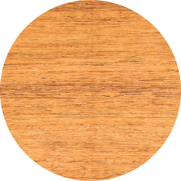 Round Abstract Orange Modern Rug, abs1693org