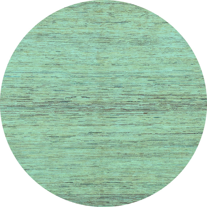 Round Abstract Light Blue Modern Rug, abs1693lblu