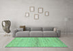 Machine Washable Abstract Turquoise Modern Area Rugs in a Living Room,, wshabs1693turq