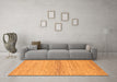 Machine Washable Abstract Orange Modern Area Rugs in a Living Room, wshabs1693org