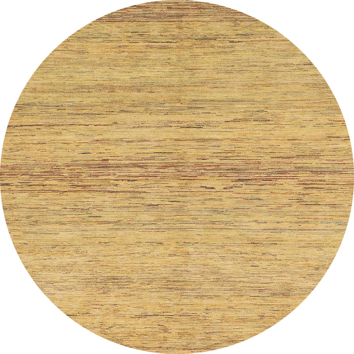 Round Abstract Orange Modern Rug, abs1693