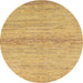 Round Abstract Orange Modern Rug, abs1693