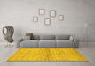 Machine Washable Abstract Yellow Modern Rug in a Living Room, wshabs1693yw