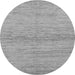 Round Machine Washable Abstract Gray Modern Rug, wshabs1693gry