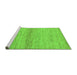 Sideview of Machine Washable Abstract Green Modern Area Rugs, wshabs1693grn