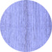 Round Abstract Blue Modern Rug, abs1693blu