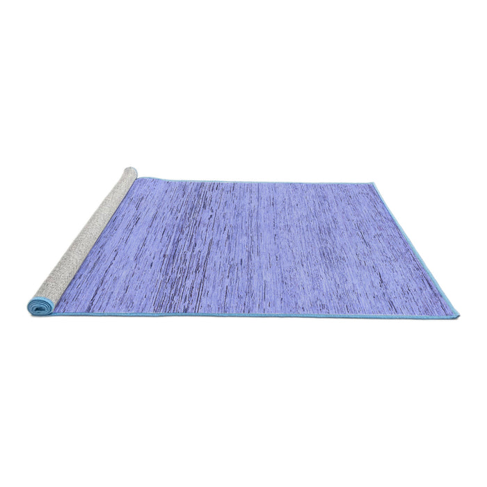 Sideview of Machine Washable Abstract Blue Modern Rug, wshabs1693blu