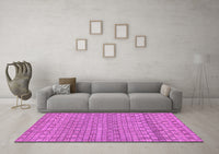 Machine Washable Abstract Purple Modern Rug, wshabs1694pur