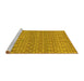 Sideview of Machine Washable Abstract Yellow Modern Rug, wshabs1694yw