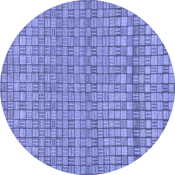 Round Machine Washable Abstract Blue Modern Rug, wshabs1694blu