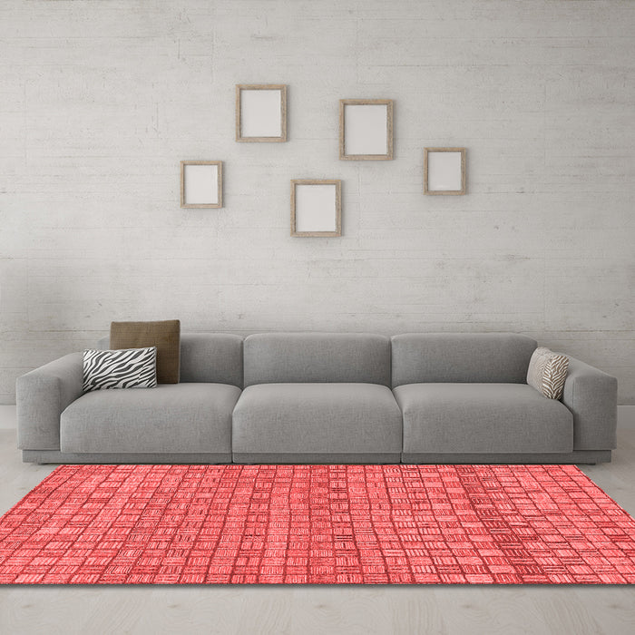 Modern Red Washable Rugs