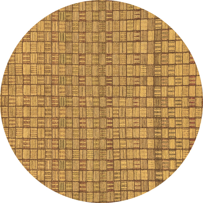 Round Abstract Brown Modern Rug, abs1694brn