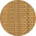 Round Abstract Brown Modern Rug, abs1694brn