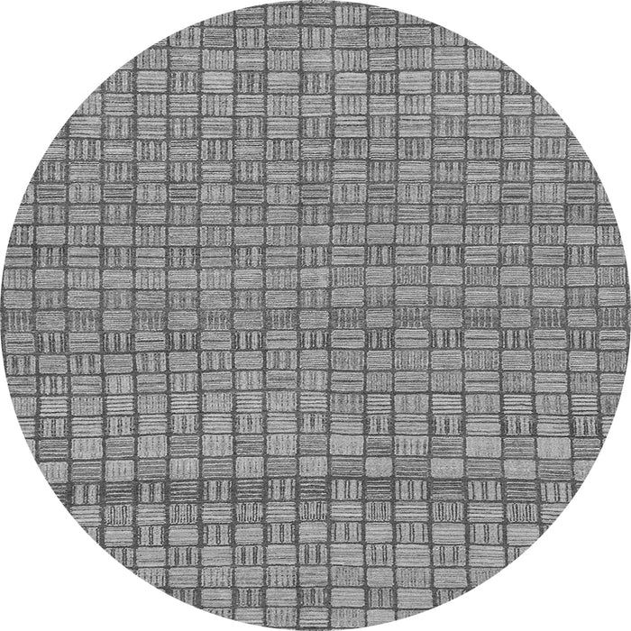 Round Machine Washable Abstract Gray Modern Rug, wshabs1694gry