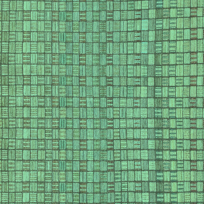 Square Abstract Turquoise Modern Rug, abs1694turq