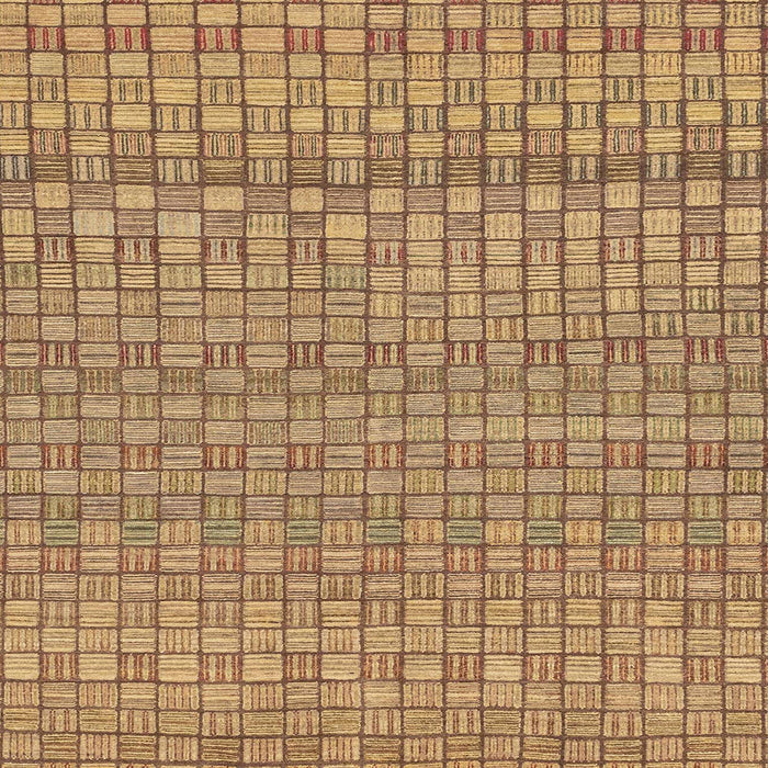 Square Machine Washable Abstract Orange Rug, wshabs1694