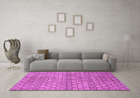 Machine Washable Abstract Purple Modern Rug, wshabs1695pur