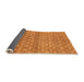 Sideview of Abstract Orange Modern Rug, abs1695org