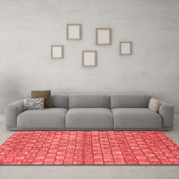 Modern Red Washable Rugs