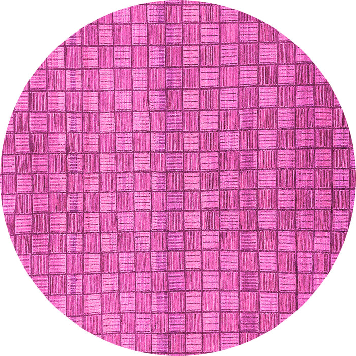 Round Abstract Pink Modern Rug, abs1695pnk