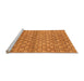 Sideview of Machine Washable Abstract Orange Modern Area Rugs, wshabs1695org