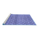 Sideview of Machine Washable Abstract Blue Modern Rug, wshabs1695blu