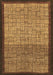 Machine Washable Abstract Brown Modern Rug, wshabs1696brn