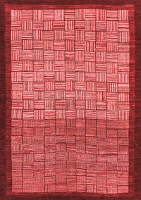 Abstract Red Modern Rug, abs1696red