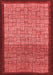 Abstract Red Modern Area Rugs